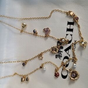 Coach Mixed Charm Layered Necklace New with Tag
